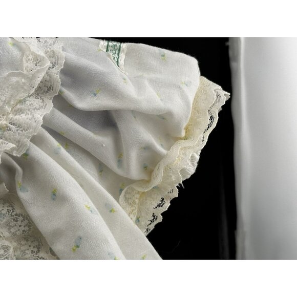 Vtg Cabbage Patch Kids Fancy PJs Top White Blue Rosebud Coleco 1980s 501 OK READ - Picture 4 of 15